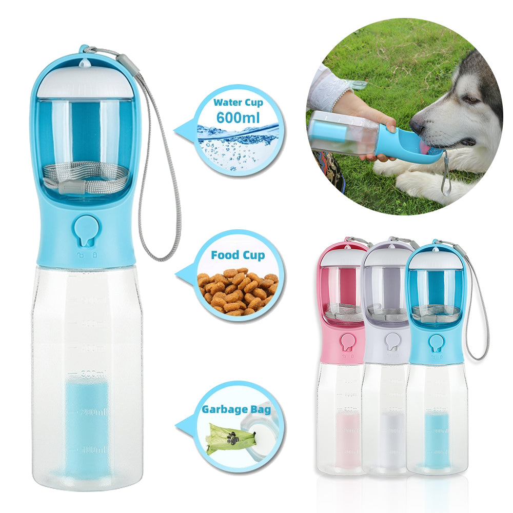 Botella de agua portátil 3 en 1, multifuncional